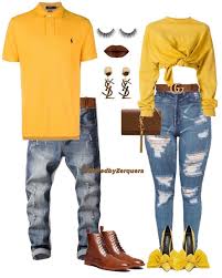 Black And Yellow Outfits For Couples Zerquera On Instagram For The Grown Men Who Like Hard Bottoms From Time To Time We Thank Matching Couple Outfits Cute Couple Outfits Couple Outfits