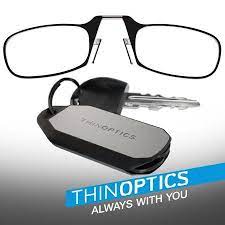Thin Optics 1 50 Strength Reading Glasses With Silver Keychain Case Walmart Com Glasses Reading Glasses Silver Keychain