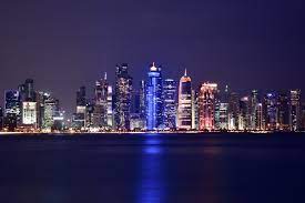 The best views are from the water's edge close to the museum of islamic art, with dhows (traditional cargo boats) in the foreground and the skyscrapers of west bay across the water. Doha Wikipedia