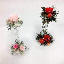 ビーズが入ったキレイなクリスタルベースを使ったxmasアレンジ アンナサッカ東京 クリスマス xmas floral wreath floral decor