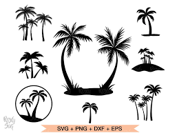 Palm Tree Svg Summer Svg Palm Tree Bundle Svg Palm Tree Clipart Palm Tree Silhouette Svg Files For Cricut Svg Eps Dxf Png Files Palm Tree Vector Palm Tree Drawing Palm