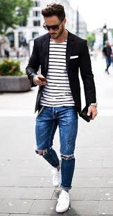 20 Stylish Ripped Jeans Spring Outfits For Men In 2020 Spring Outfits Men Jeans Outfit Casual Mens Summer Outfits
