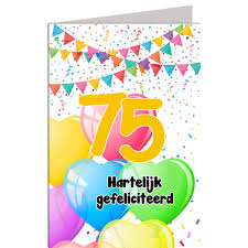 Hiep Hiep Hoera 75 Jaar Feestartikelen Bestellen 75 Jaar Verjaardag