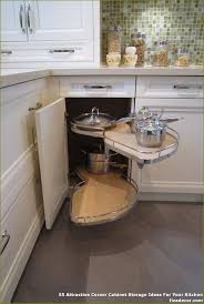 That annoying corner in the kitchen can become a help rather than a hindrance with these storage options. 55 Attractive Corner Cabinet Storage Ideas For Your Kitchen Kitchen Corner Storage Corner Kitchen Cabinet Kitchen Cabinet Storage