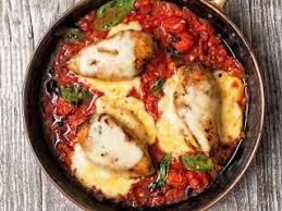 Putenbruststeak Milano Mit Tomaten Und Mozzarella Uberbacken Rezept Vorspeisen Rezepte Rezepte Italienische Gerichte