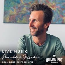 sean.dedrick joining us tomorrow from 4pm til 7pm bringing acoustic tunes  for your Sunday session 🎶🍻 Book now via link in bio. Cheers Everybody!  #NoosaBrewery #SundaySession #livemusicNoosa #VisitNoosa #craftbeer  #BoilingPot