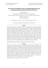 Dalam pembahasan mengenai contoh dari pancasila sebagai etika politik, kita tidak bisa lepas dari toleransi terhadap kegiatan peribadatan dan perayaan hari raya suatu agama tertentu. Pdf Peran Komisi Pemilihan Umum Untuk Meningkatkan Peran Perempuan Dalam Partisipasi Politik Tahun 2019
