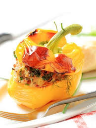 Poivron Jaune Farci Au Fromage De Chevre Frais Rezept