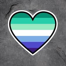This aesthetic sticker will surely add character to your phone, laptop, water bottle, and much more! Mlm Pride Flag Heart Sticker Blue Gay Flag Aesthetic Etsy