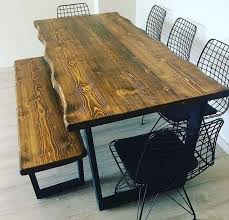 Yemek Masasi Ceviz Eskitme Uretici Firmadan Ozel Uretim Dogal Ahsap Ve Demir Garantili Mobilya Dining Table Rustic Dining Table Rustic Dining
