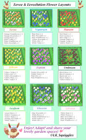 I Made Some Eevee Eeveelution Inspired Flower Layouts They Were Popular On Fb So Thought I D P In 2020 Animal Crossing Animal Crossing 3ds Animal Crossing Villagers