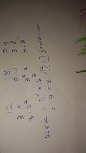 Kpk = 25 x 32 = 32 x 9 = 288. Jawaban Kpk 12 18 24 Brainly Co Id
