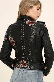 Blank Nyc Black Embroidered Vegan Leather Moto Jacket Black Leather Moto Jacket Vegan Leather Moto Jacket Vegan Leather Jacket