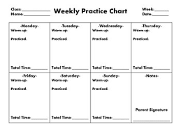 Weekly Practice Chart