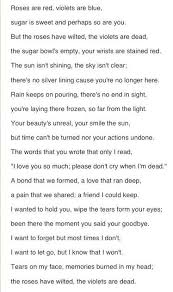 The sky is blue, the rains are few, the snow is falling, the wind is blowing, the ground is white, all day and all night. Poems The Roses Have Wilted The Violets Are Dead Wattpad