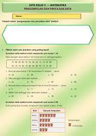 Pilihlah salah satu jawaban yang benar dari pilihan jawaban yang tersedia. Lkpd Matematika Kelas V Worksheet