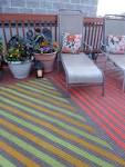 Outdoor Rug on the cheap (an easy DIY project!)