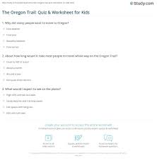 What happened to most people on their way west? The Oregon Trail Quiz Worksheet For Kids Study Com