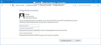 Windows 10 describes the best practices, location, values, and security considerations for the accounts: Remove Password Of Local Account In Windows 10 Tutorials
