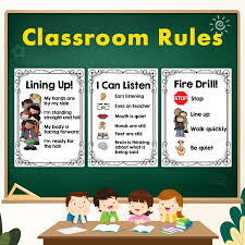 20PcsSet English Classroom Rules Kindergarten A4 Posters Paintings Kids  Montessori Cards Early Educational Toys For Children - AliExpress