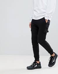 My favorite menswear line that gives any man an aha moment of. Boohooman Skinny Fit Biker Joggers In Black Asos