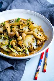 Mushrooms And Napa Cabbage Miso Stir Fry Creative In My Kitchen Recipe Lectin Free Foods Napa Cabbage Recipes Napa Cabbage