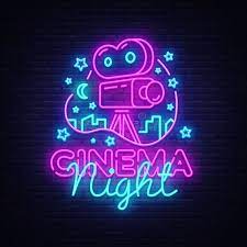 Download the background for free. Cinema Night Neon Logo Vector Movie Night Neon Sign Design Template Modern Trend Design Night Neon Signboard Night Neon Logo Neon Sign Art Neon Wallpaper
