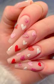 Coffin nail designs look great on long nails because of the ample nail bed space. Gorgeous Valentine S Day Nail Art Designs 28