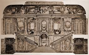 Versailles Ambassadors Staircase Destroyed In 1752 Architecture Drawing Chateau Versailles Architecture Drawings