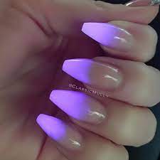 Glow In The Dark Purple Credit By Classicmully Glow Nails Summer Acrylic Nails Purple Ombre Nails The thing is that with the help of acrylic paint and a professional artist.