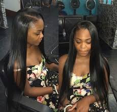 Side Part Sew In Weave Hairstyles Straight Hairstyles Tape In Hair Extensions