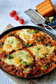 Uk Rasoi Shakshuka Baked Eggs In Tomato Sauce With Creamed Spinach And Kale Healthy One Pot Meal Healthy One Pot Meals One Pot Meals Recipes