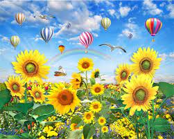 4,000+ hd flower wallpapers to download. Lqwx Golden Yellow Senior Wallpaper Sunflower Smiling Beautiful Flowers Sunshine Rainbow Tv Background Wall Papel De Parede 120cmx100cm Buy Online In Switzerland At Desertcart 51998435