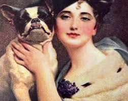 Antique French Bulldog Photo Decoupaged