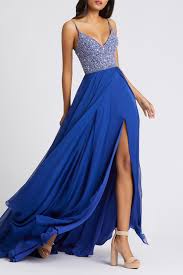 Mac duggal prom dresses 2021, short and long mac duggal couture evening gowns. Mac Duggal Bejeweled Sleeveless Slit A Line Gown Nordstrom Rack