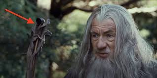 On the battlefield, gandalf the white shines like a blazing star. 15 Details You Might Have Missed In The Lord Of The Rings Movies
