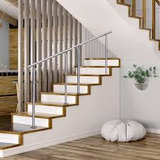 Maybe you would like to learn more about one of these? Buy Upgraded 304 Stainless Steel Handrail For Indoor And Outdoor Steps 2 6ft Angle Adjustable Stair Rail Kit Silver Brushed Metal Railing Fits 0 3 Stair Steps Non Slip And Assistant Handrail Online In