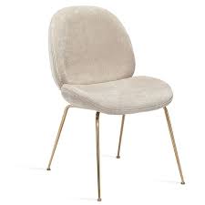 Interlude Luna Modern Beige Chenille Gold Steel Dining Side Chair Set Of 2 In 2021 Dining Chairs Side Chairs Dining Beige Dining Chair