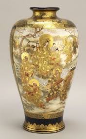 Satsuma Pottery Vase Meiji Period 11 28 2007 Pottery Vase Vase Satsuma Vase