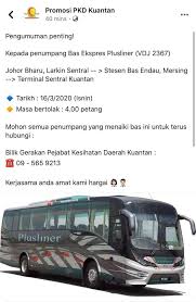 Pejabat kesehatan mengaitkan insiden ini dengan kecemasan dan depresi terkait dengan pandemi virus corona yang sedang berlangsung. Penumpang Plusliner Vdj2367 Sila Lakukan Saringan Di Pejabat Kesihatan Kuantan