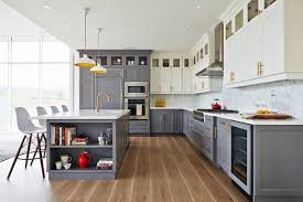Painted kitchen cabinets #two tone wood cabinets. Lewis Dolin On Twitter Kitchen Cabinets Color Combination Grey Kitchen Cabinets Kitchen Cabinets Dark Bottom Light Top