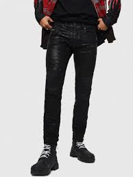 Sleenker X Sp1 0091f Men Skinny Black Dark Grey Jeans Diesel
