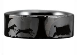 Tungsten Carbide Hogs And Dogs Ring Dog Ring Hunting Ring Boar Hunting