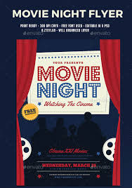 25 Psd Movie Night Flyer Design Templates Photoshop Idesignow