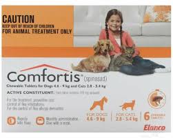 It starts killing fleas faster than nexgard ® (afoxolaner) 3,* and killed 100% of fleas on dogs and 98% of fleas on cats in just four hours in controlled laboratory studies. Comfortis Orange For Dogs 4 6 9kg 10 20lbs And Cats 2 8 5 4kg 6 12lbs Ourpetworld Net