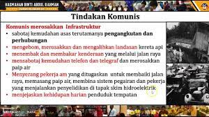 Selain itu, kerajaan negeri melaksanakan sekatan bekalan makanan dalam. Ting 4 Bab 6 6 2 Ancaman Komunis Di Negara Kita Youtube