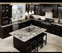 Like This Look Of The Dark Cabinets And Gray Countertops Black Kitchen Cabinets Interior Design Kitchen Kitchen Design