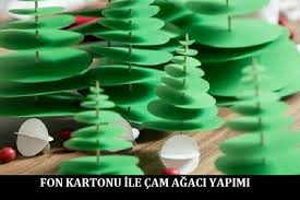 Fon Kartonu Ile Cam Agaci Yapimi Agac