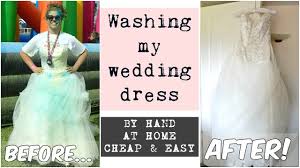 I acquired a free wedding dress for a friend. How To Wash A Wedding Dress At Home Youtube