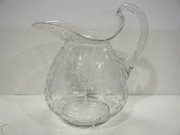 Pitcher / vintage pitcher / glass pitcher / water pitcher / large pitcher / retro pitcher / flower pitcher / lemonade pitcher fallowandforage 5 … Vintage Clear Glass Water Pitcher With Etched Flowers 1782548636